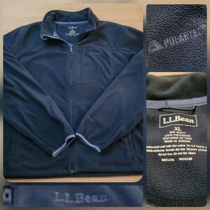 LL Bean Polartec Jacket Full Zip Size XL Mens Blue Fleece Item OGCF7